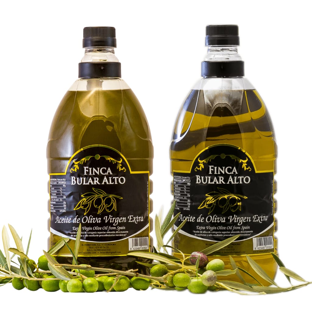 Aceite de oliva virgen extra filtrado y sin filtrar (caja de 2 garrafas de 2 litros) campaña 2023 - 2024
