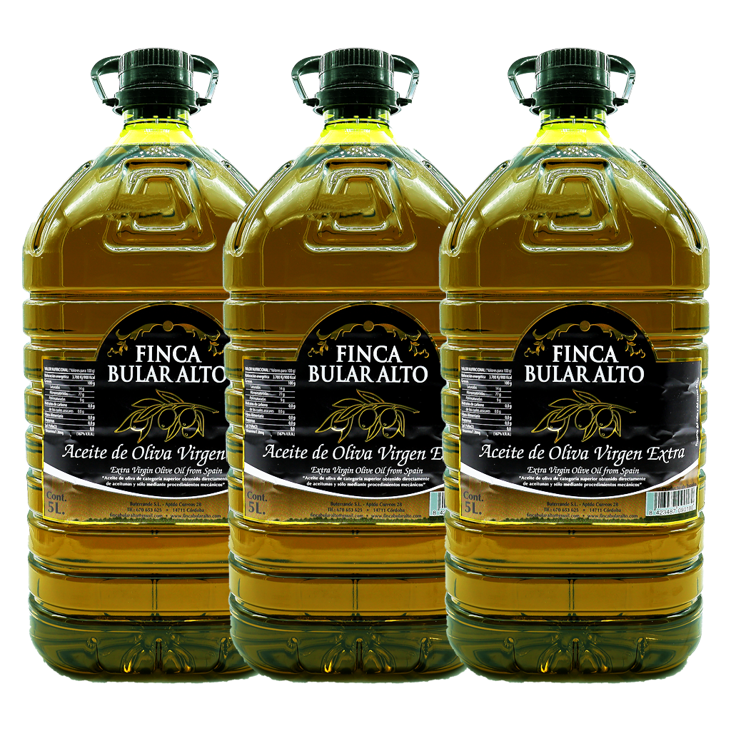 Aceite de oliva virgen extra filtrado (Caja de 3 garrafas de 5 litros) cosecha 2023 - 2024