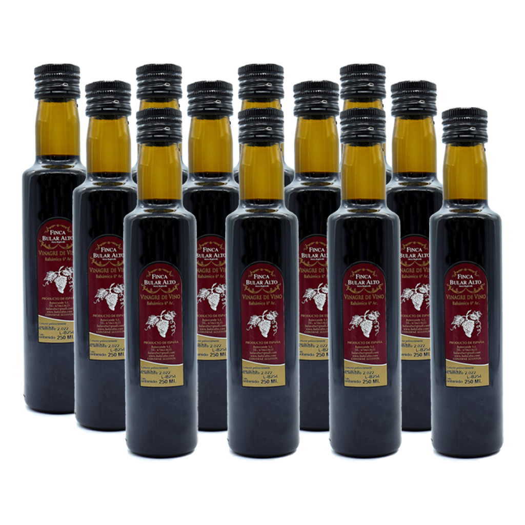 Vinagre de vino balsámico (Caja de 12 botellas de 250 ml cristal)